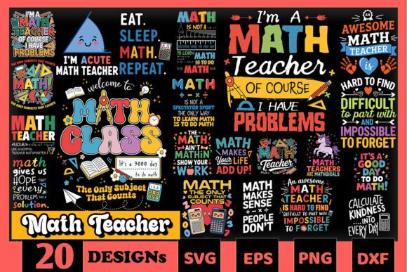 A Designer's Take on the Math Teacher SVG Bundle